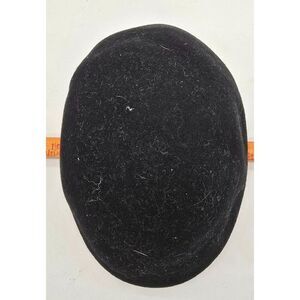 Vintage Broner Black Wool Beret Hat With Fuzzy Texture & Cozy Fit made in USA